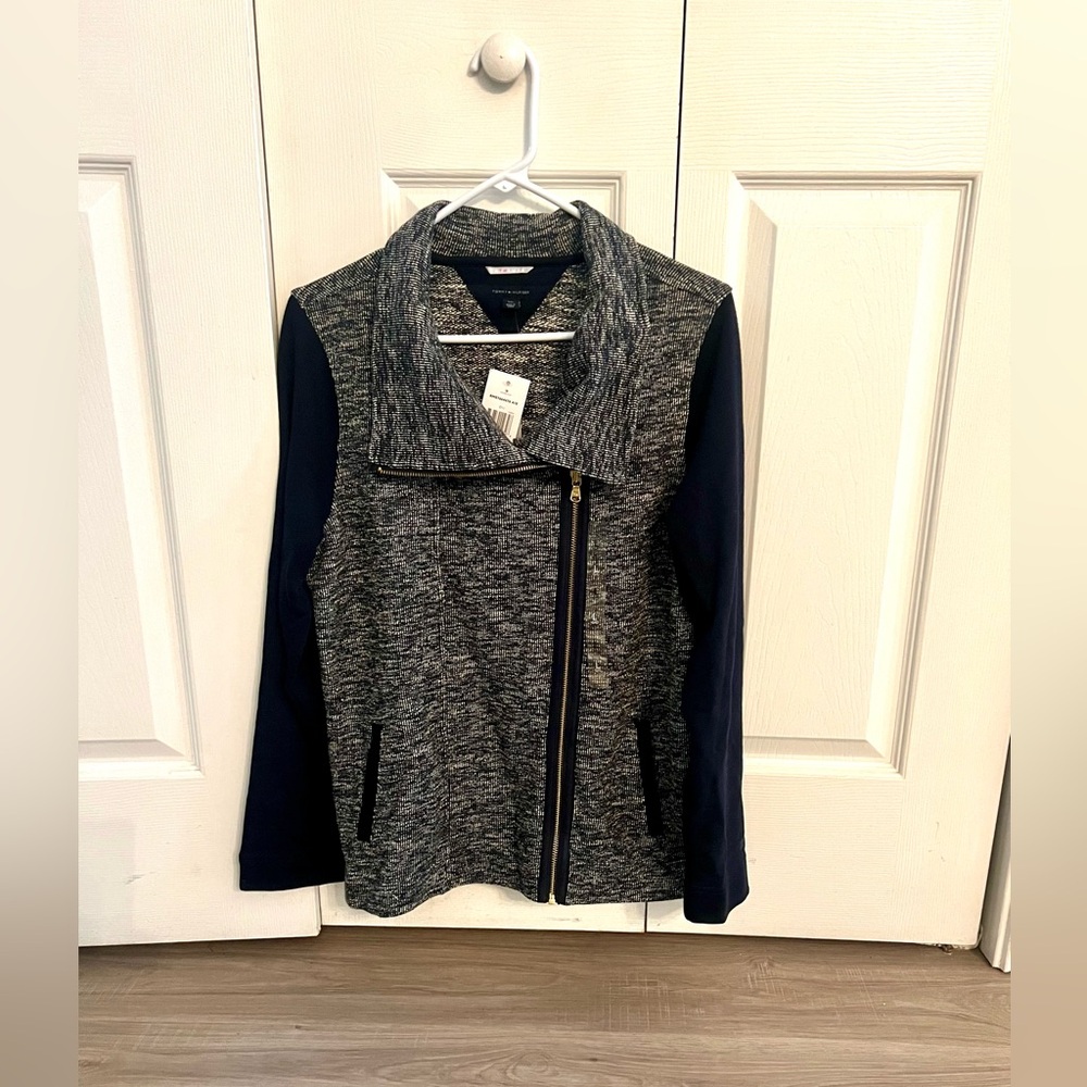 NWT Women's ATHLUXE Tommy Hilfiger Blueberry Blue Jacket - Size L